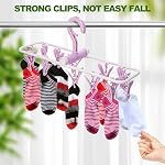 6 Paquet de vêtements de séchage avec 12 Clips, Petit pliable Portable Suspension Sac à Séchoir Sous-vêtements, Sac à Suspendre pliant Drip, 360° Crochet rotatif pour les serviettes de sèche-cheveux Bras Gants
