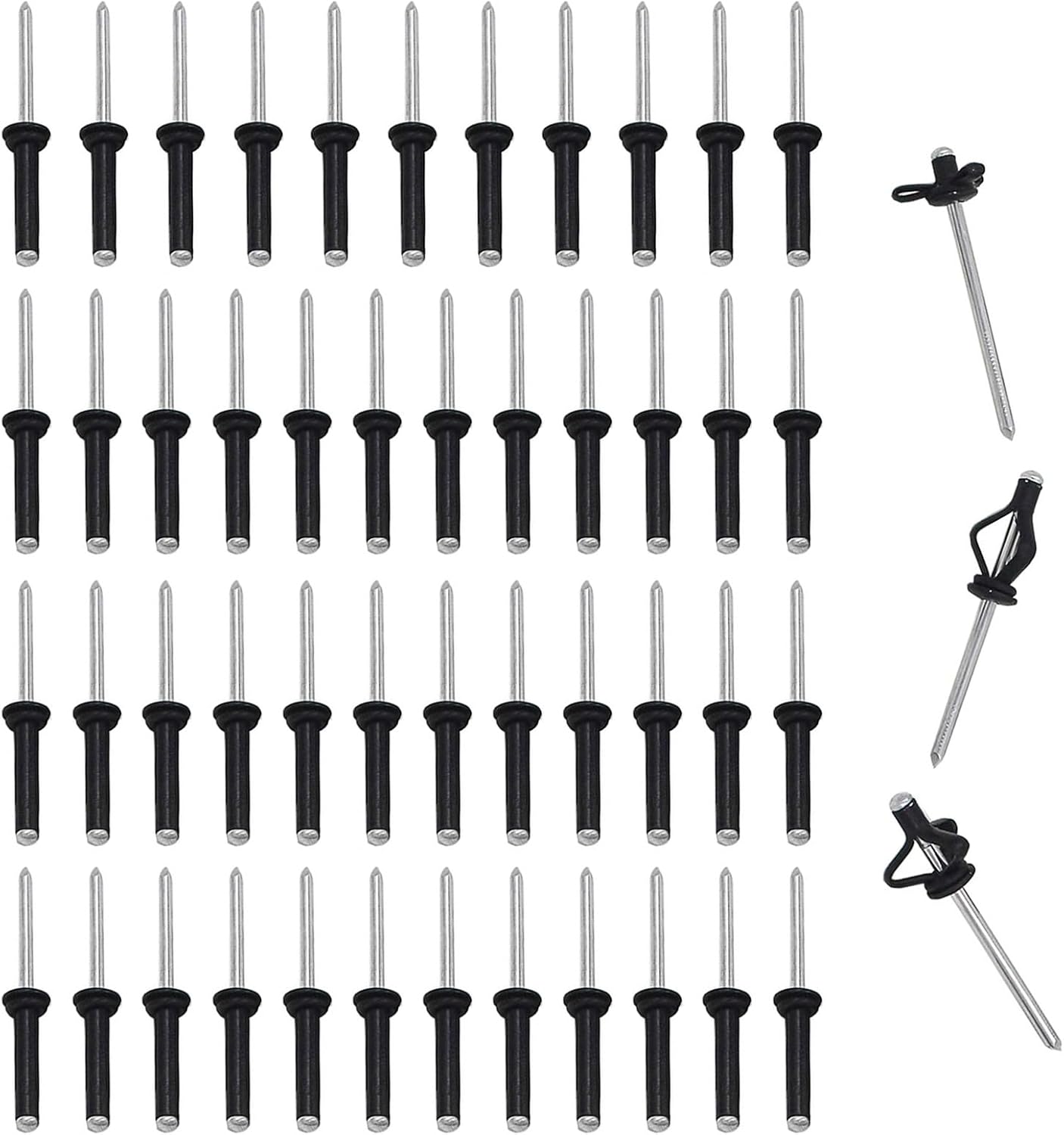 Amazon.com: MEIBAOGE Aluminum Alloy Long Grip Rivets Tri-Fold Bulb ...