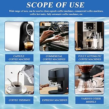 Pastillas Descalcificadoras Cafetera,20 Pastillas Limpieza Cafetera,Pastillas Limpiadoras,Elimina depósitos y los residuos grasos del café,Compatible con Todas las Marcas y Tipos de Cafeteras6