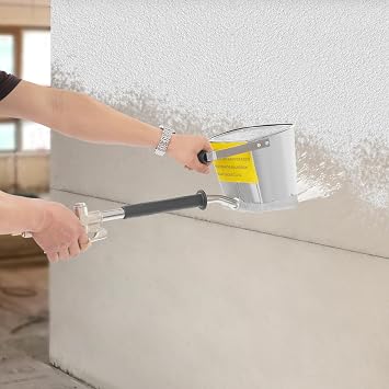 Cement Stucco Sprayer, 4 Jet 2600W Mortar Spray Gun with Detachable Long Handle, Portable Metal Plastering Machine for Construction, Decoration, Sculpture, House Repair.