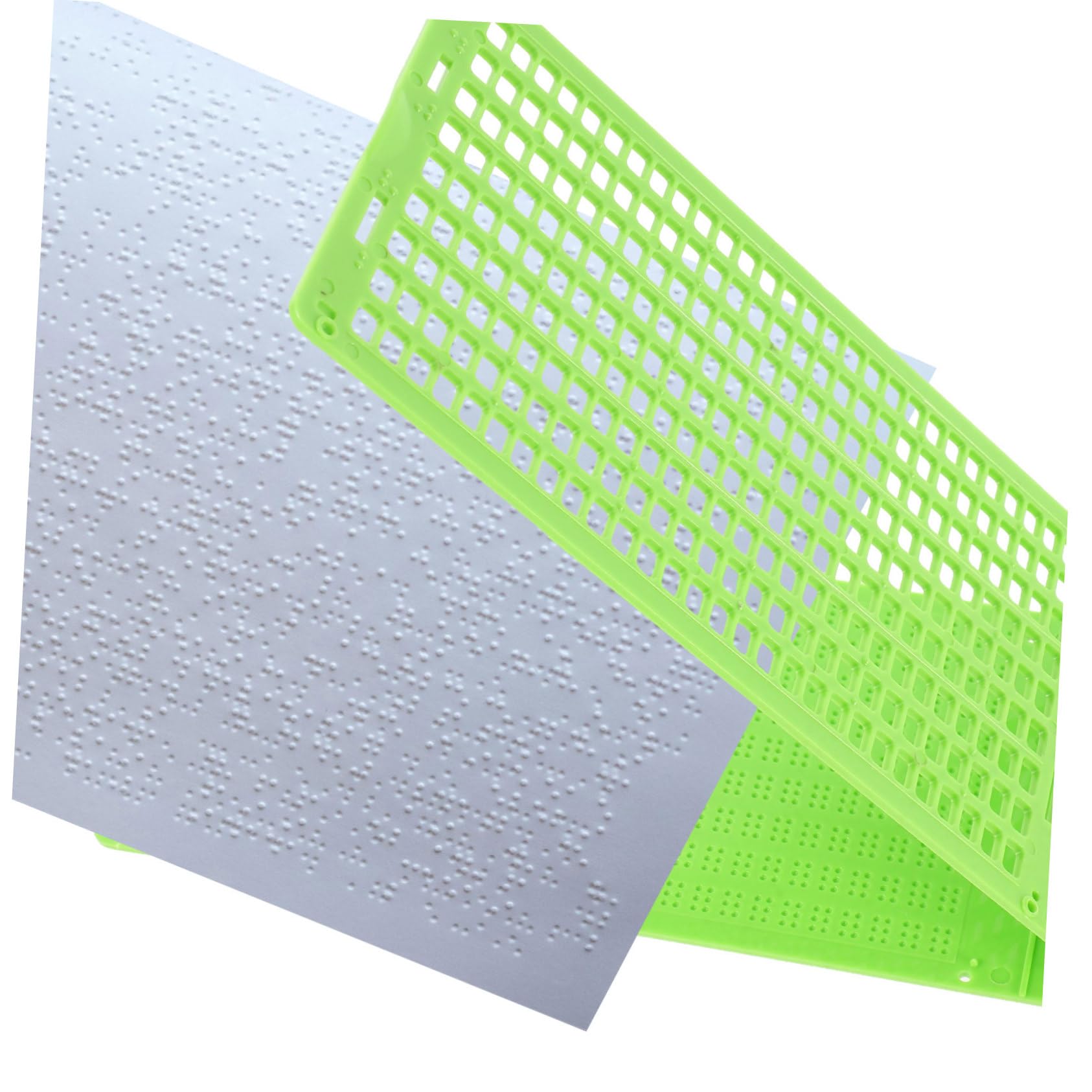 3 Set Di Penna Per Tavoletta Con Tastiera Per Scrittura Cieca Stilo Per Scrittura Cieca Piastra Per Scrittura Cieca Accessori Per Scrittori Ausili In Pp Verde