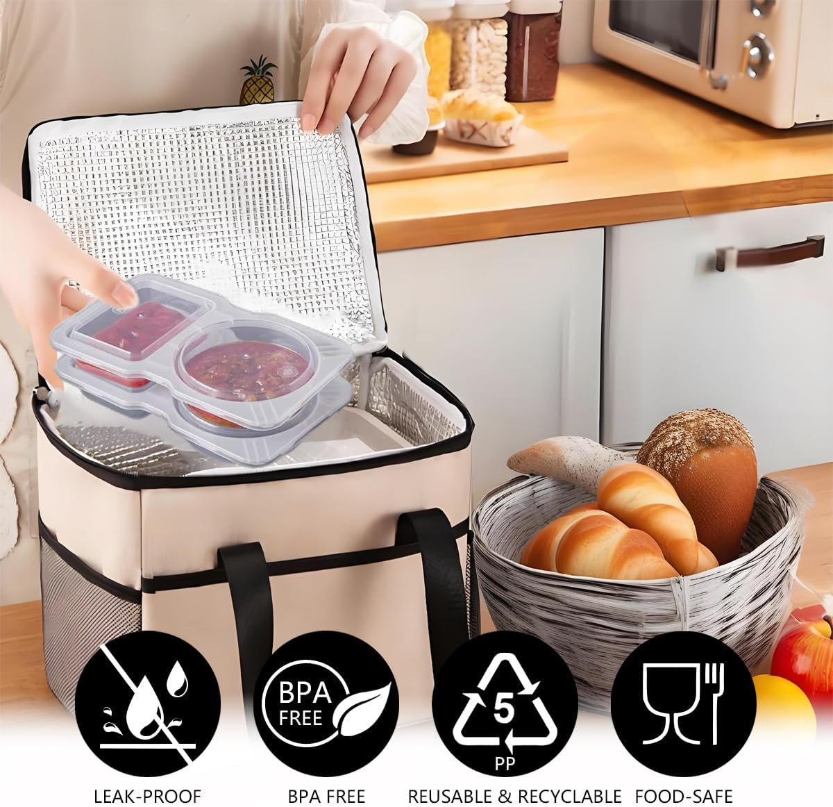 14 Set Reusable Snack Containers with Lids, BPA-Free Leakproof Portion Control Containers for Adults & Kids, Divided Mini Food Storage for Lunch, Salad Dressing, Condiments - Image 2