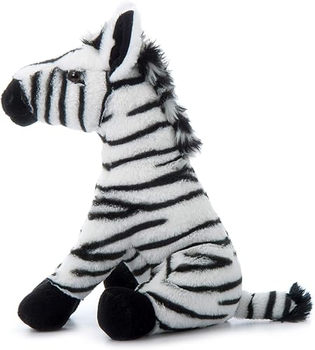 Miniatura 6 de The Petting Zoo Peluche de cebra, regalos para niños, animales salvajes del zoológico Onez, juguete de peluche de cebra de 12 pulgadas