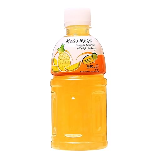 Mogu Mogu Jugo con Nata De Coco, Piña, 10.8oz (Paquete de 6)
