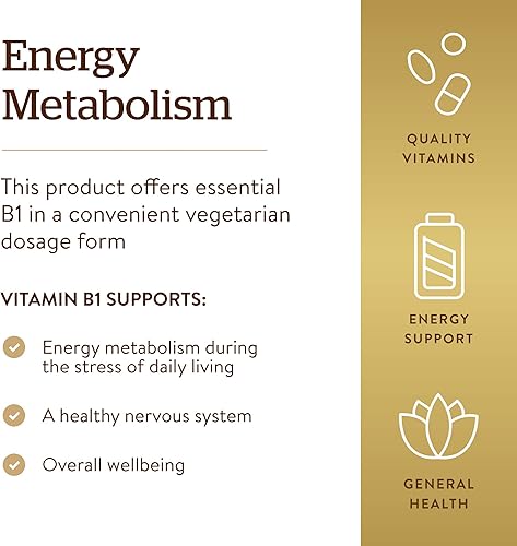 Miniatura 4 de SolgarVitamina B-1Tiamina 500mg 100tabletas Paquete de 1 100