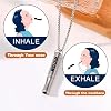 Collar de Respiración Personalizado de Acero Inoxidable para Mujer y Hombre, para Dejar de Fumar, Estrés, Meditación y Ansiedad 5