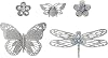 Crocs 10015320 Marimekko Jibbitz Charms, Pack of 5