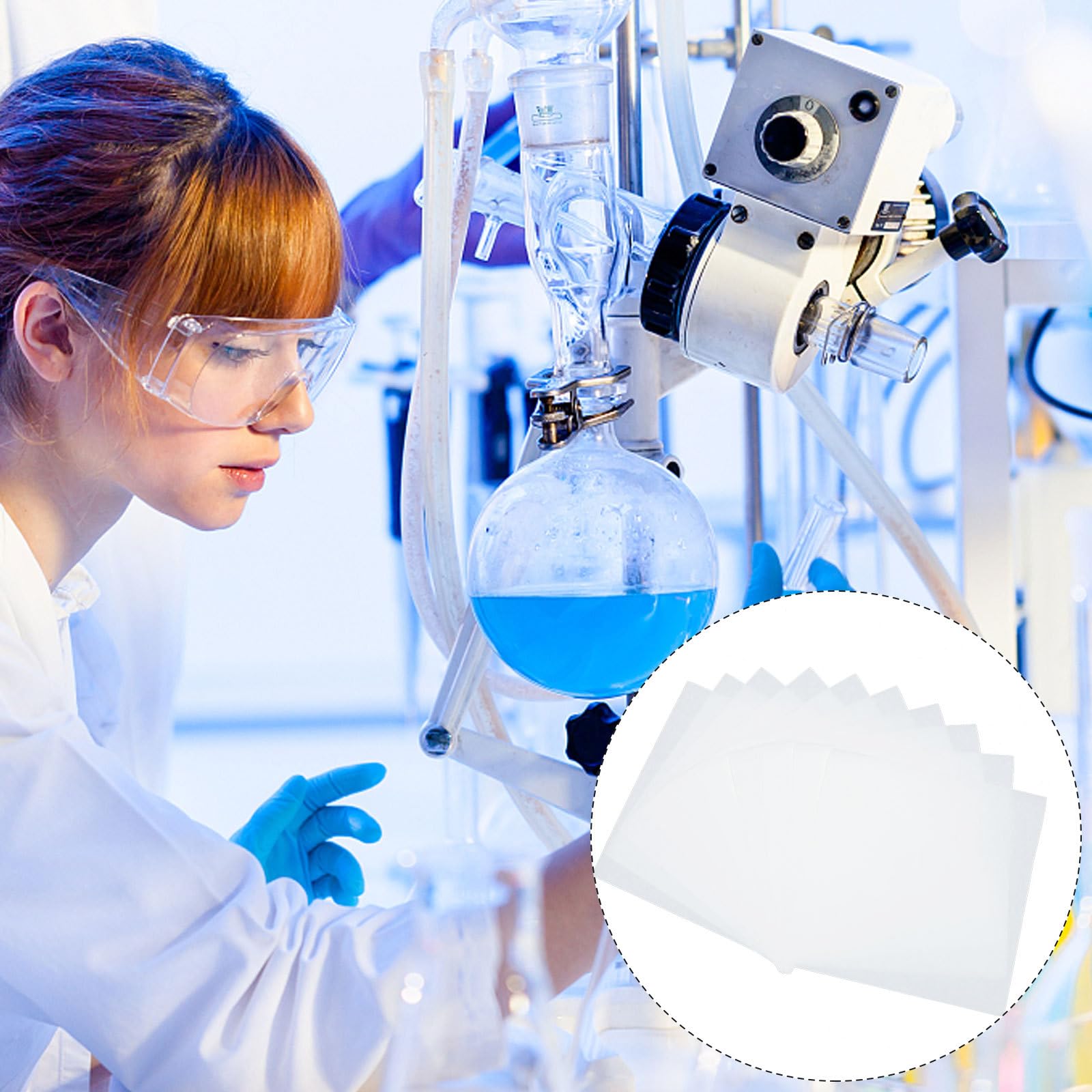 Feuilles de Papier Filtre Qualitatif Blanc Papier Absorbant Pratique et Fiable Lot de 30 pour Laboratoire pour Expériences Scientifiques Simples