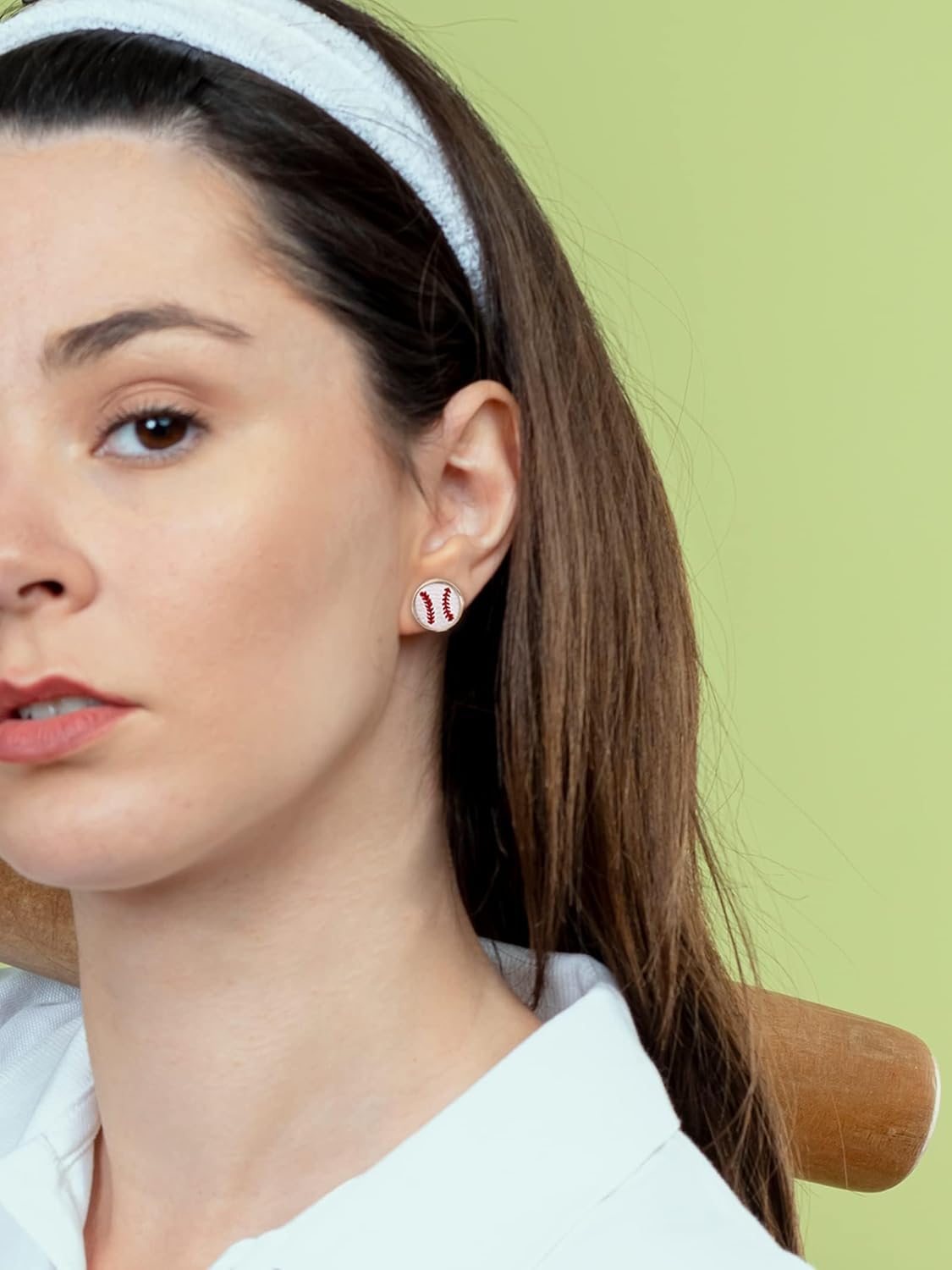 Baseball Earrings for Women Leather Softball Earrings Baseball Stud Earrings for Women Baseball Mom Earrings Baseball Jewelry for Sport Ball Fans Player Accessories - Image 3