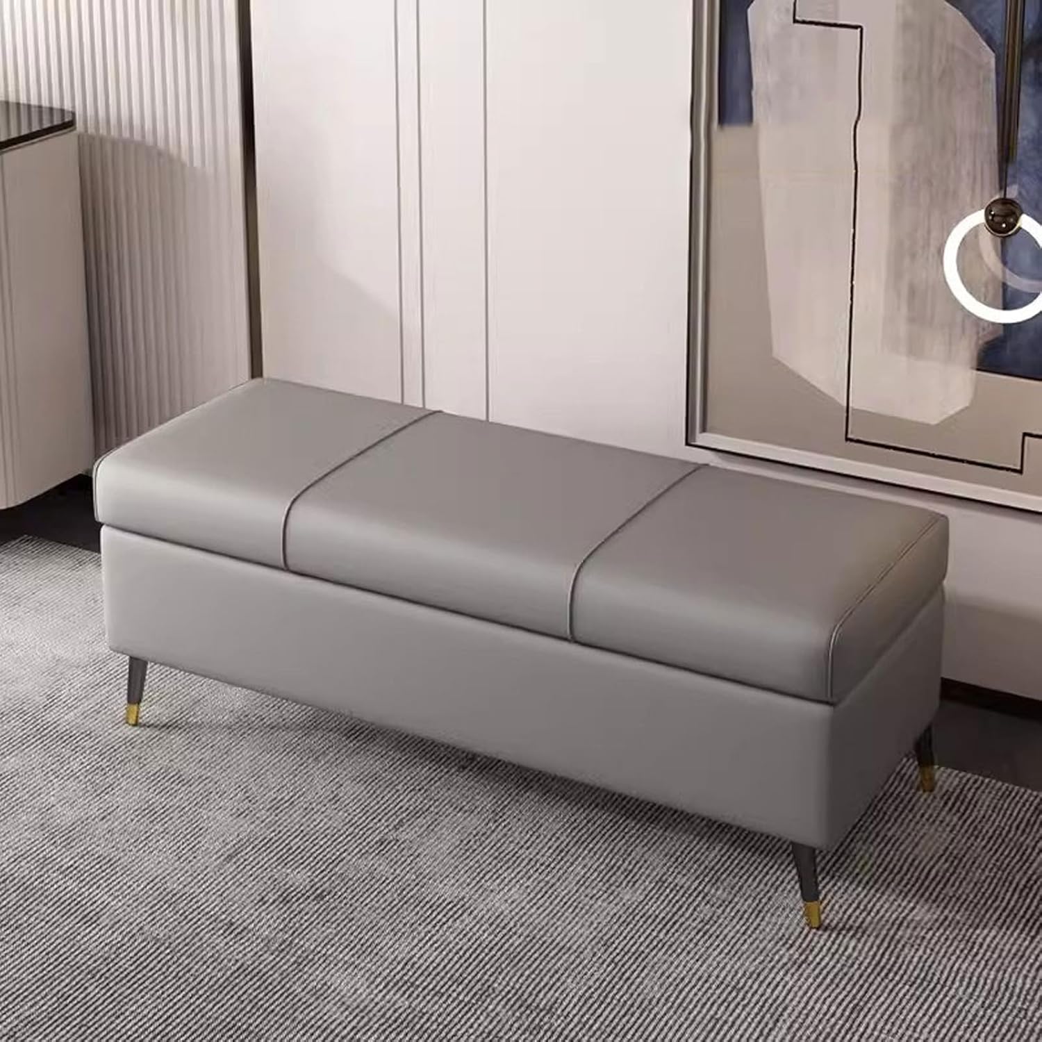 Benches Garden Bench Outdoor Patio Seating Backless Park Chair Lawn Path Slatted Seats,Leather Storage Ottoman Bench - Padded Seat, End of Bed Shoe Storage, Stylish Entryway & Living Room Ch