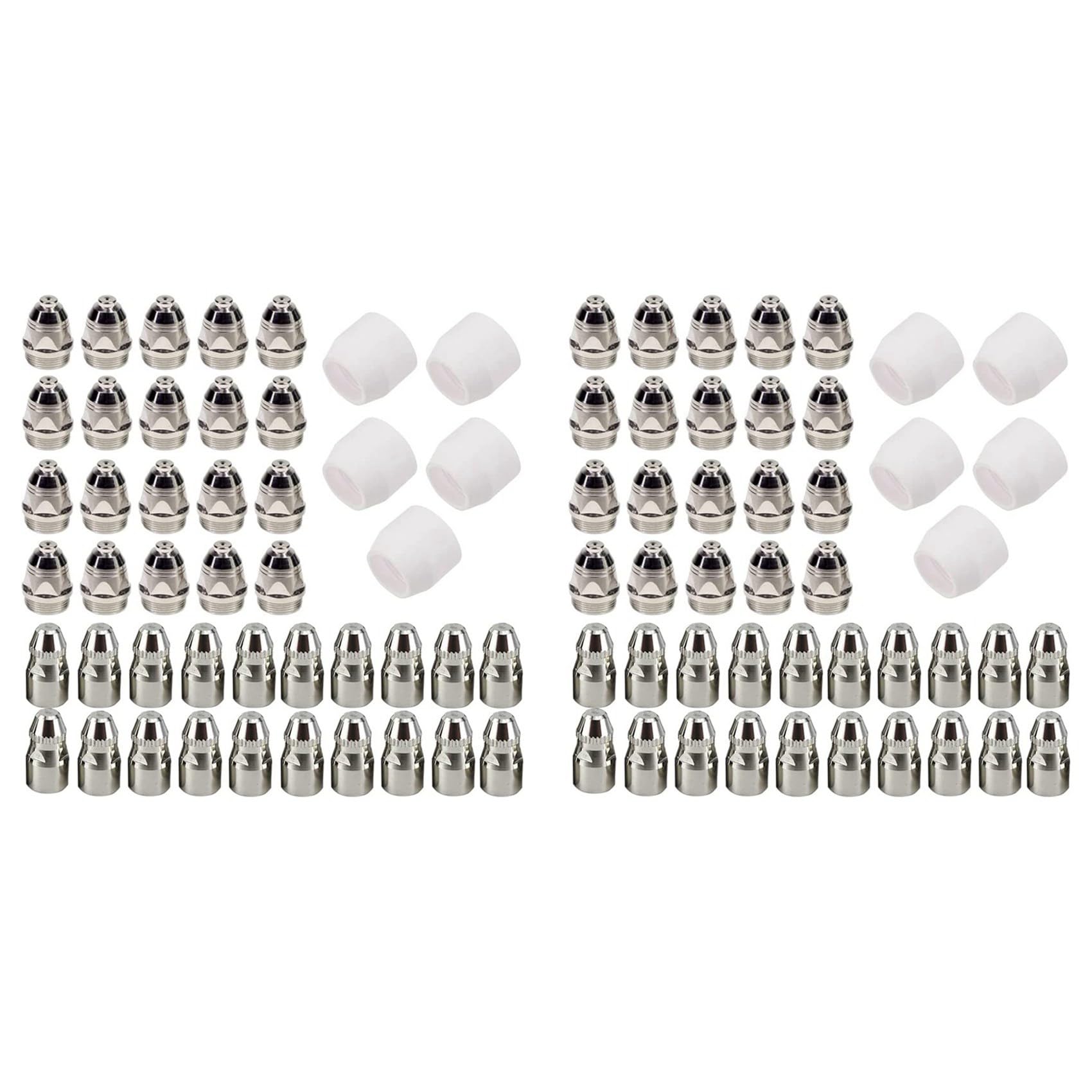 Jnchdghwa As Shown 90Pcs P80 Plasma Electrode Tip Nozzle Plasma Cutting Electrode Nozzle Plasma Consumable Fit P-80 Plasma Torch