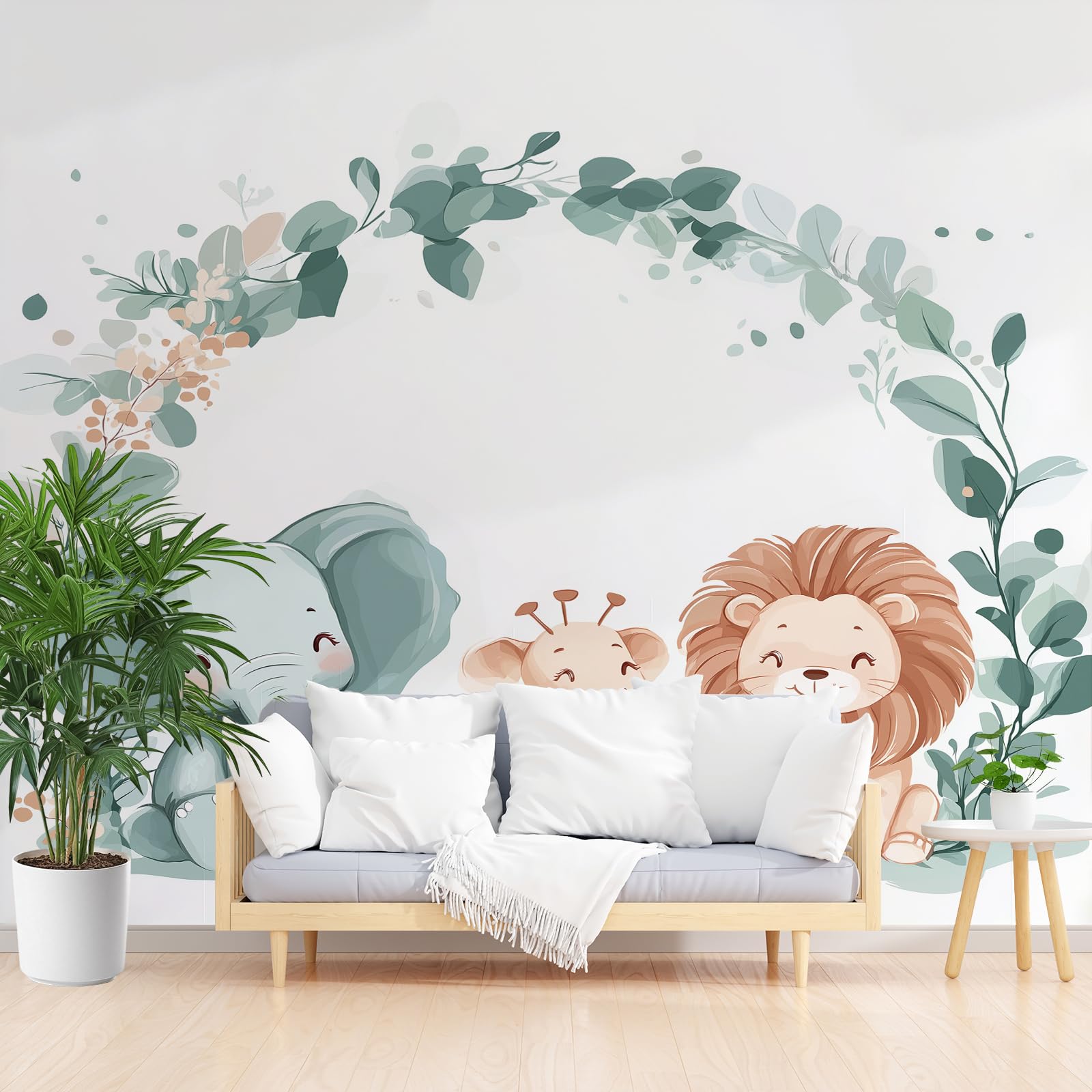 Papier peint panoramique éléphant décor mural haut de gamme 350x256cm