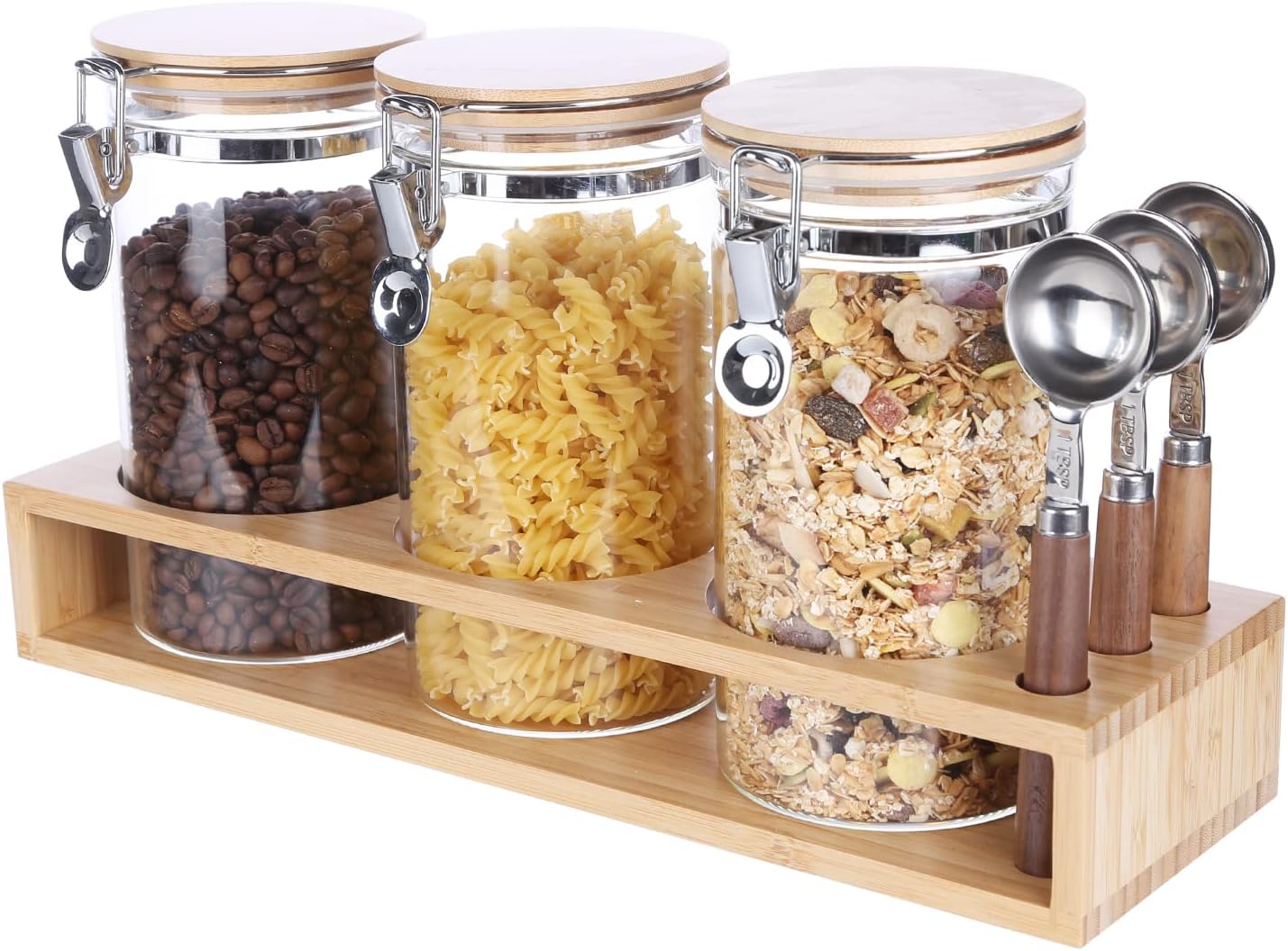 KKC Glass Coffee Beans Storage Jar Canisters for Coffee Bar
