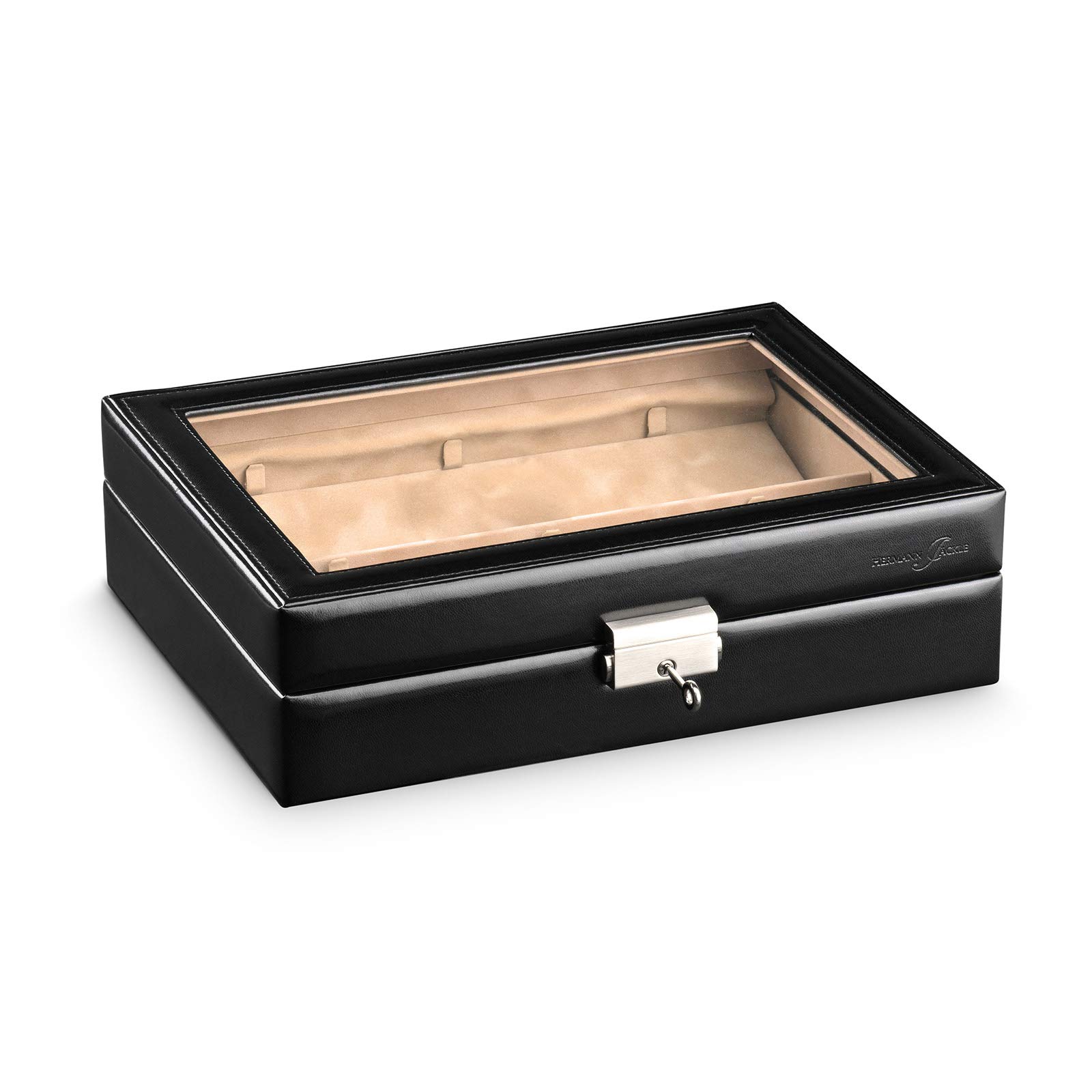 Hermann Jäckle Maulbronn Taschenuhrenbox für 6 Uhren Schwarz