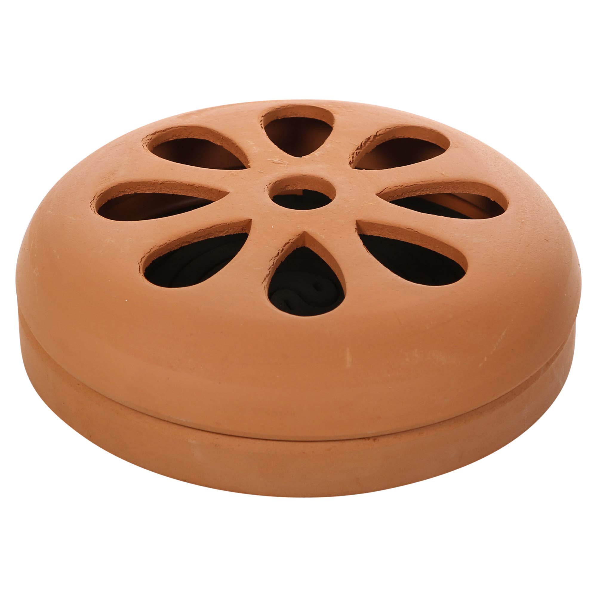 6 Citronella Scented Coils Outdoor Natural Fragrance Terracotta Burner (1)