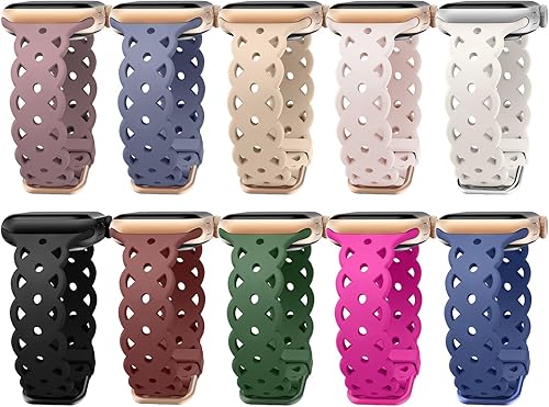 Miniatura 26 de Correa deportiva para Apple Watch, 49, 46, 45, 44, 42, 41, 40 y 38 mm, correa de silicona suave, cierre clásico, reemplazo para iWatch Series 11