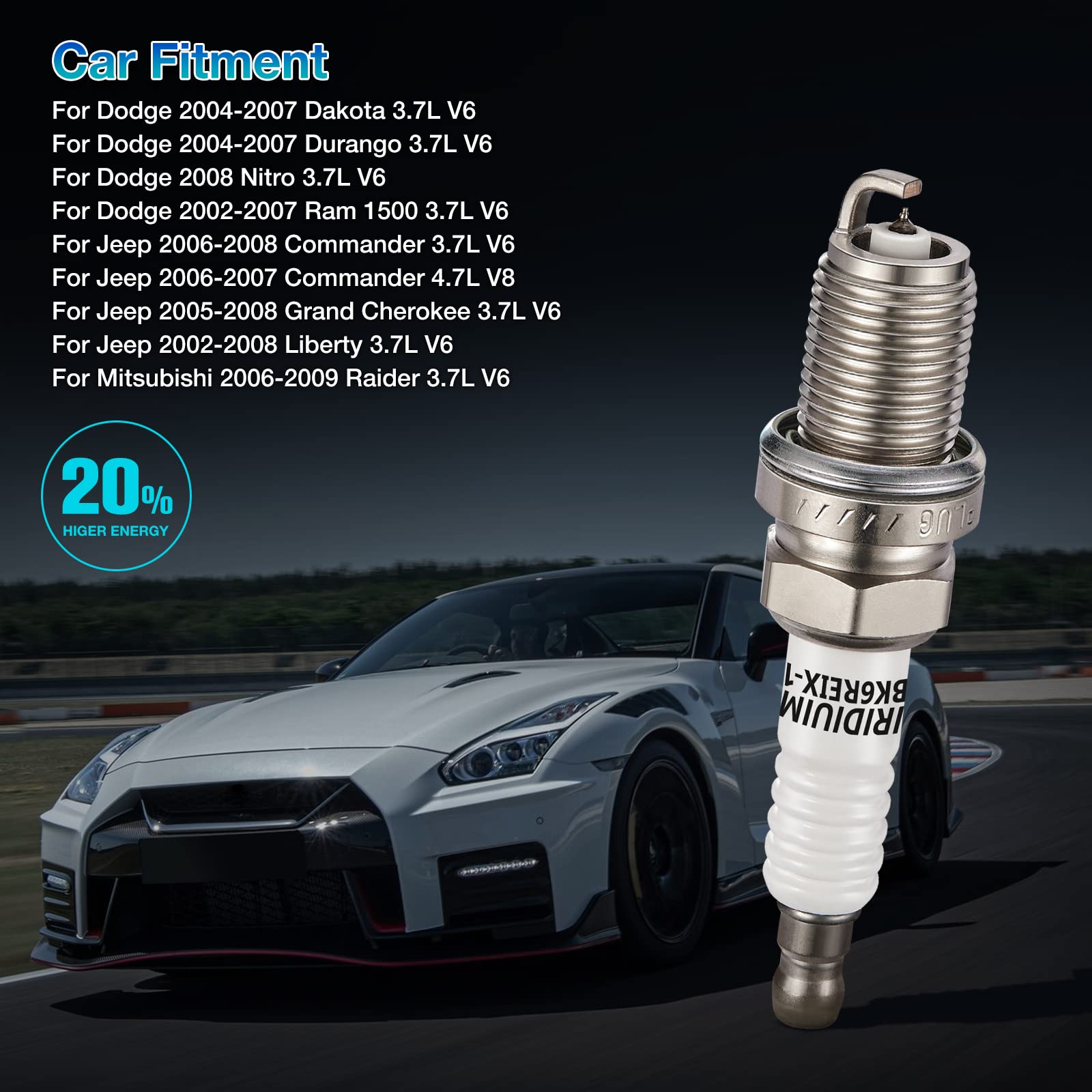 Set Of 8 NGK V-POWER Spark Plugs For 2002-2007 Dodge Ram 1500 4.7L V8