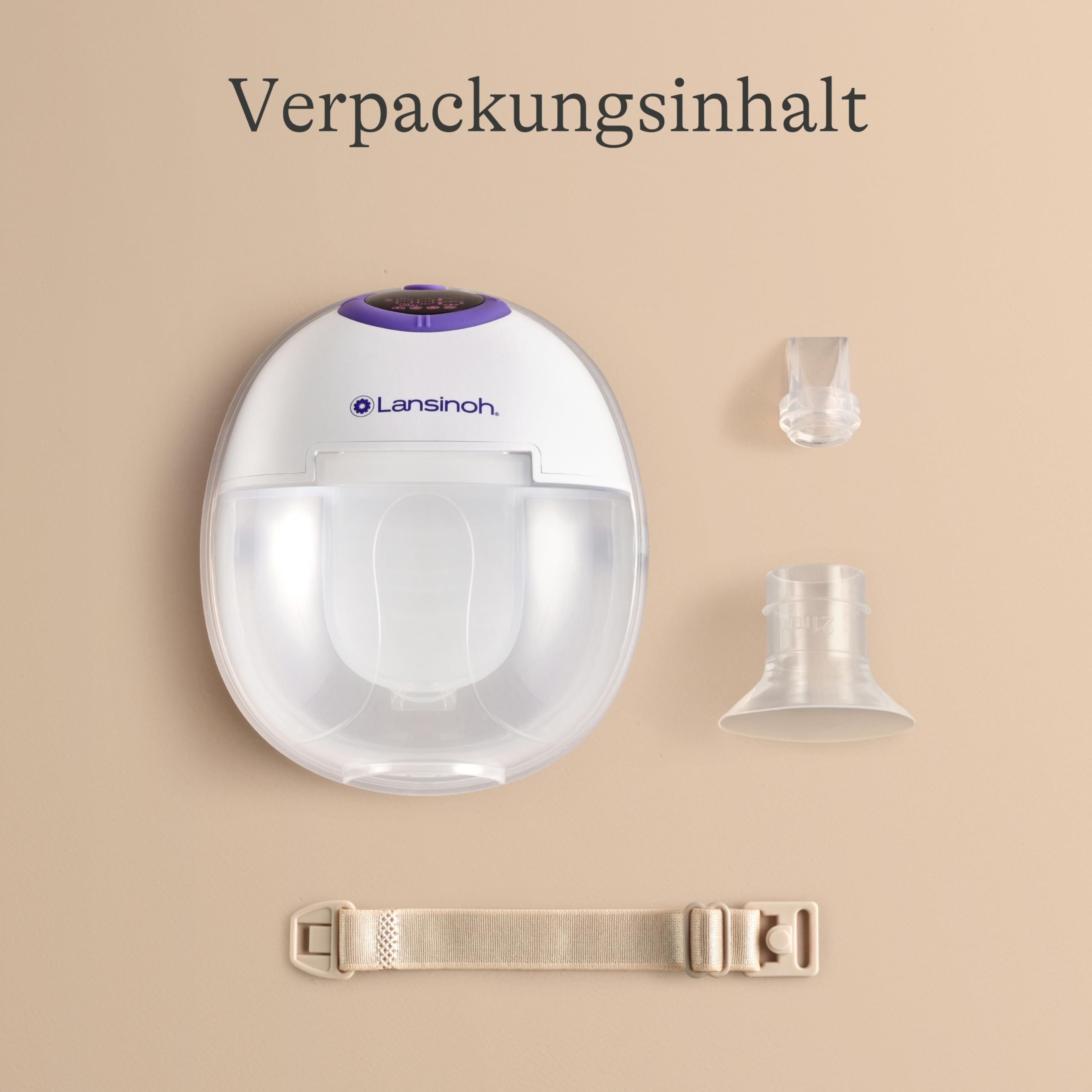 Lansinoh tragbare elektrische Milchpumpe – freihändig und leise abpumpen ohne Kabel & Schläuche – wiederaufladbarer Akku – einfache Bedienung & Reinigung - handsfree