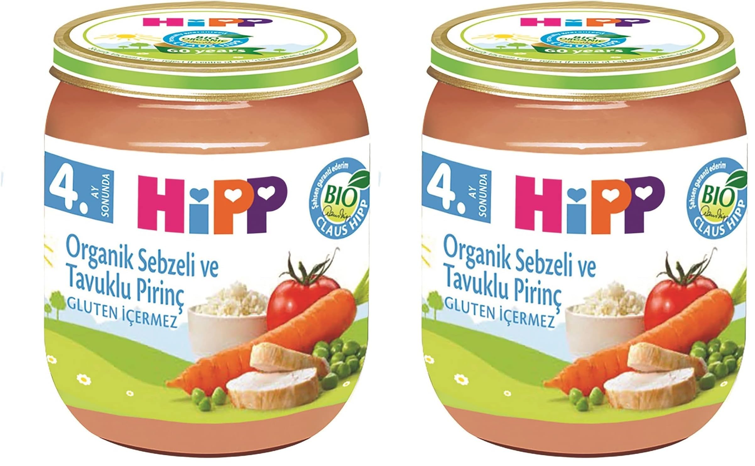 Hipp Organik Sebzeli ve Tavuklu Kremalı Pirinç 125 Gr 1 Paket(1 x 125 g) 2li paket
