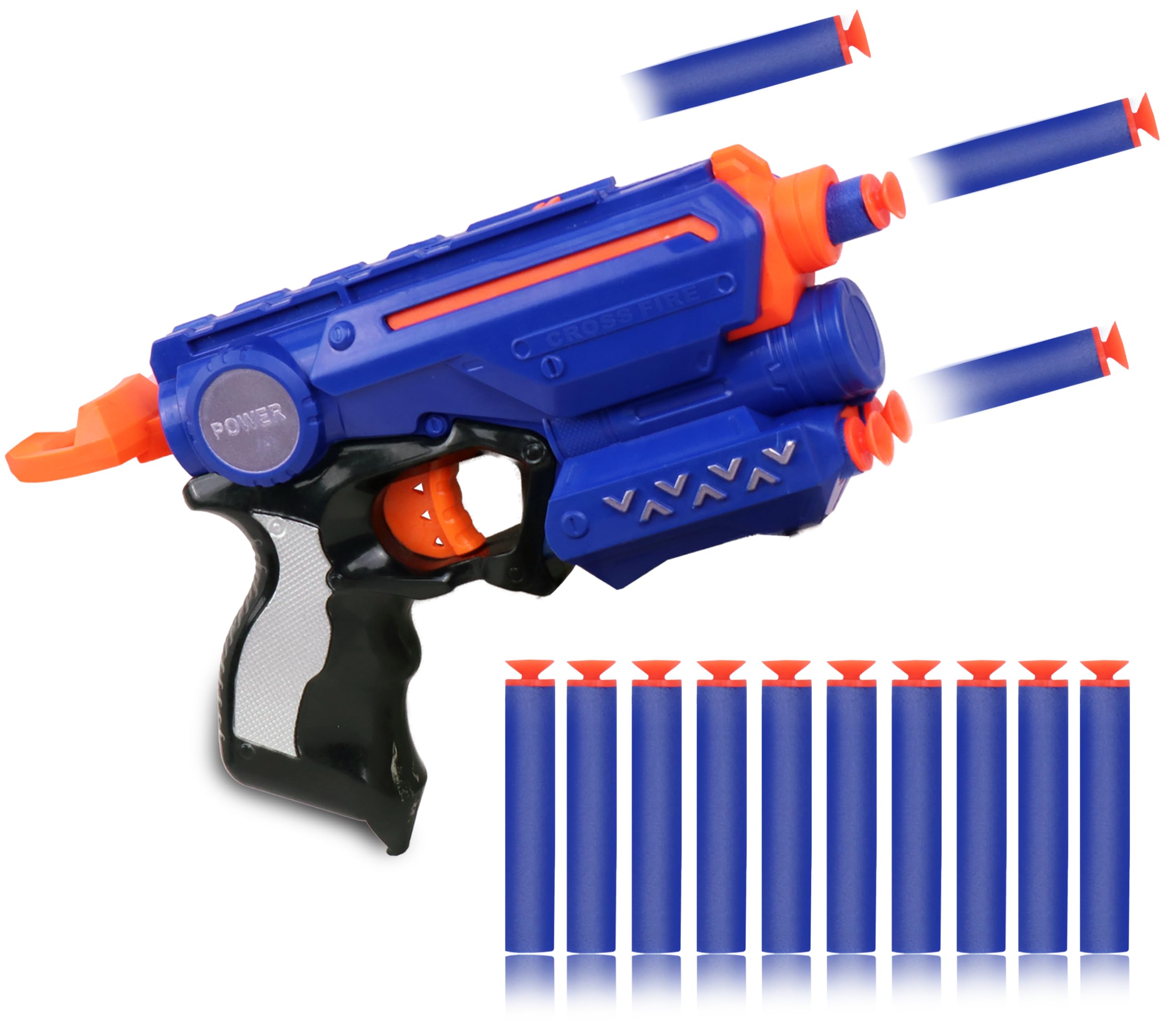 Toyshine Foam Dart Blaster Toy Gun with10 Soft Bullets | Safe