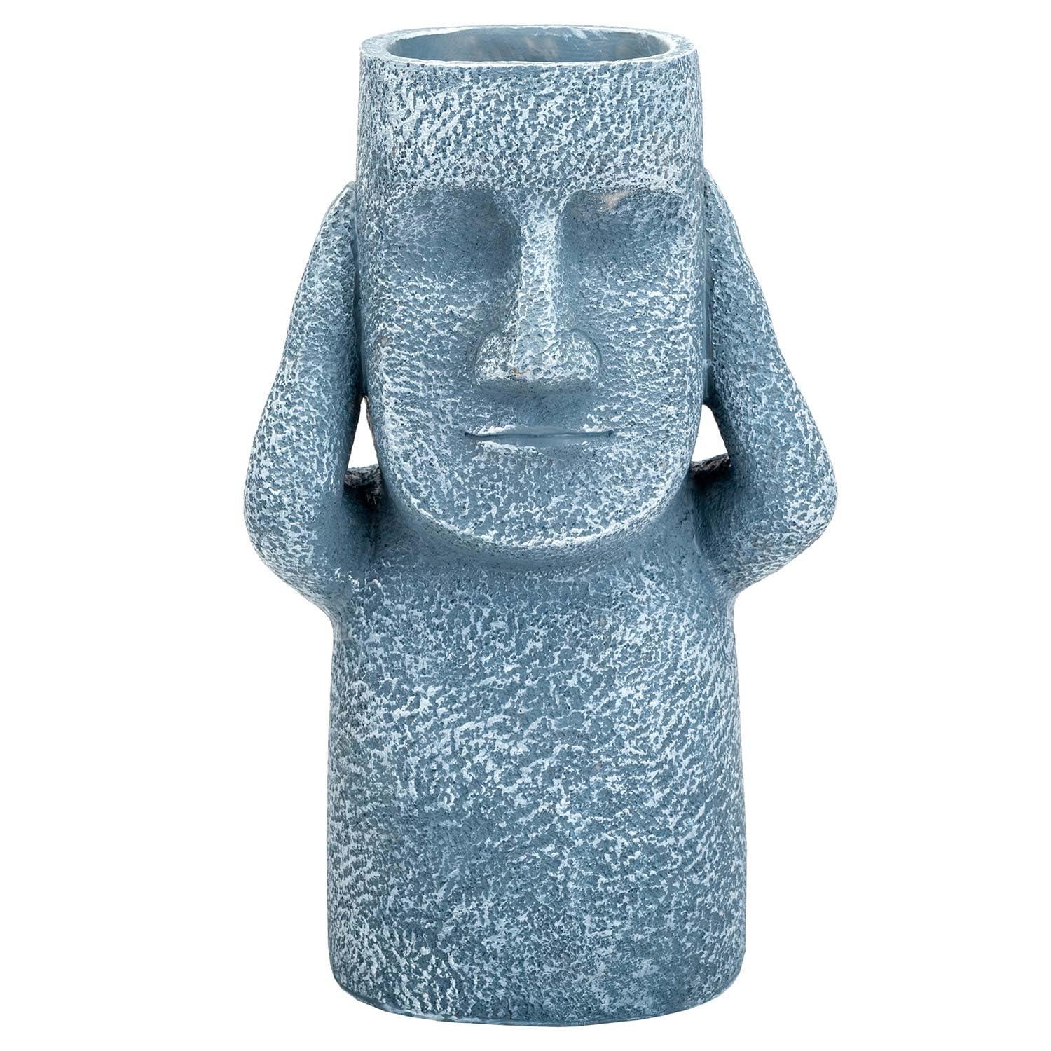 Pms Hear No Evil Vfm - Easter Island Proverb Planter - 12" Zen Garden Ornament