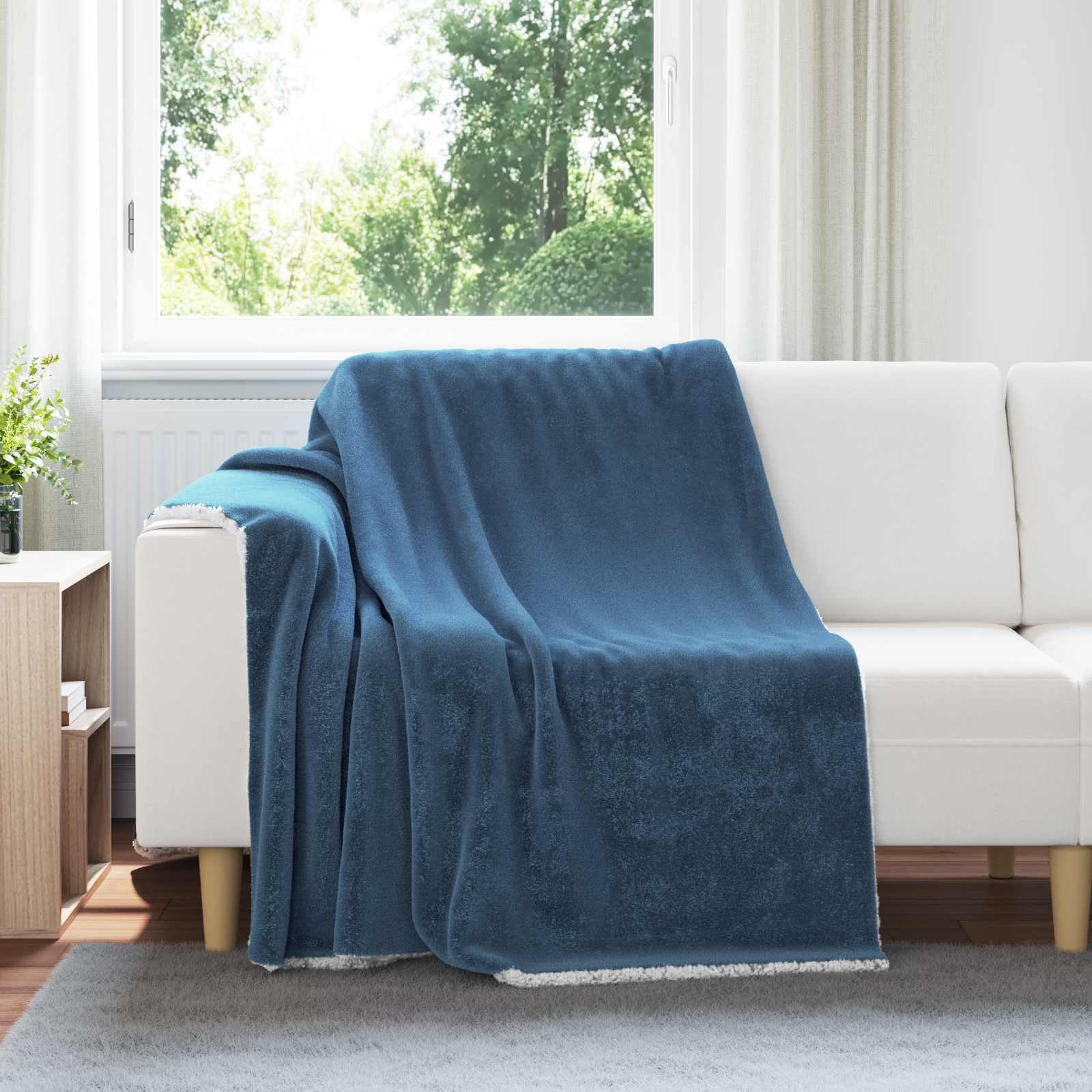 Wohndecke Marineblau 150 x 200 cm 1.64 kg Fleece