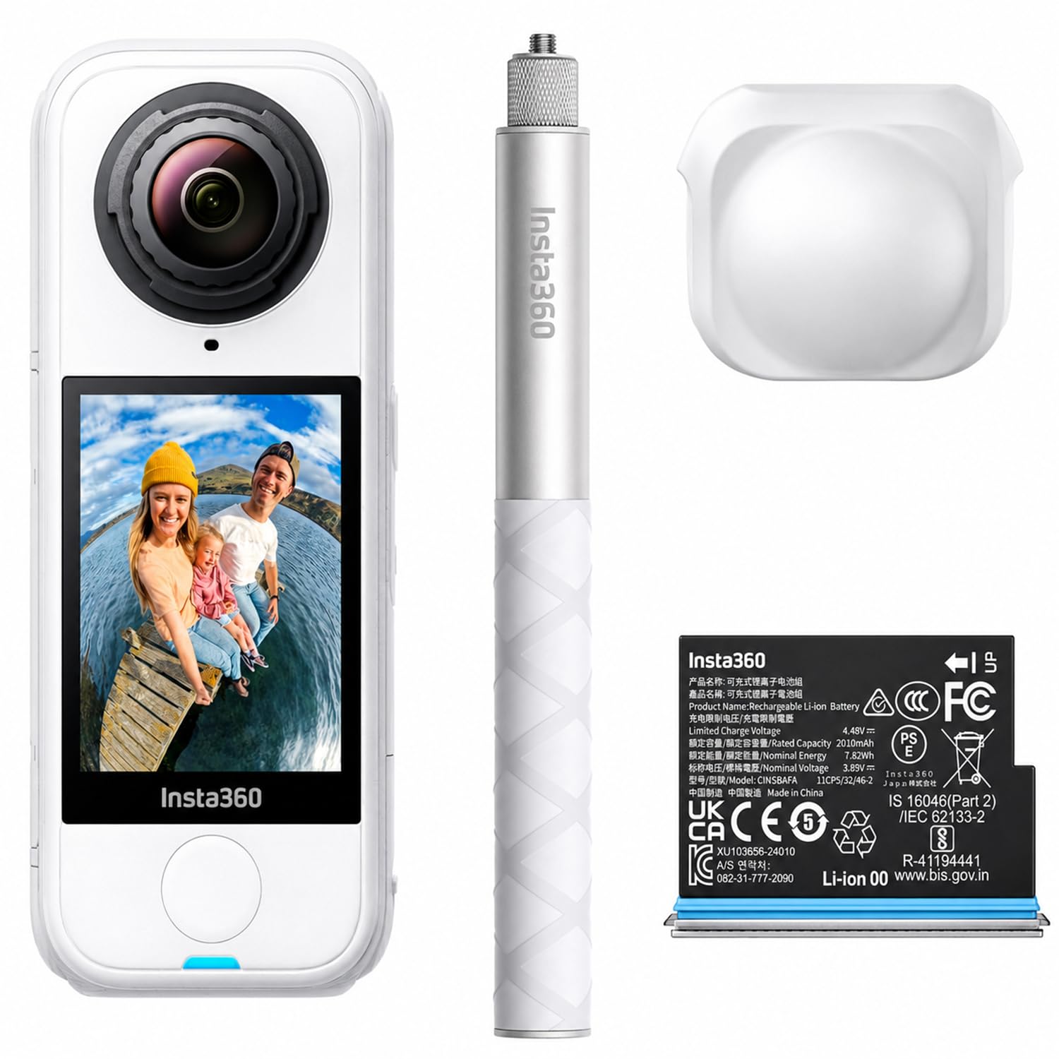 Insta360 X4 Air Starter Bundle (Artic White)-Lightweight 165g 8K