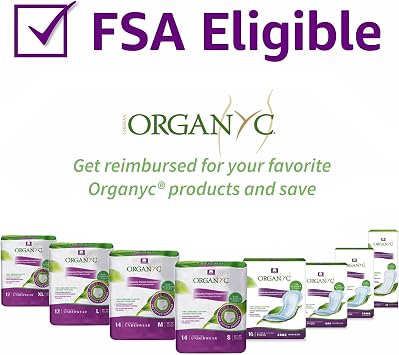 Organyc 100% Organic Cotton Inside and Out Light Incontinence Liners for Bladder Leakage Control, FSA/HSA Eligible, Ultra Thin, Light Flow, 24 Count