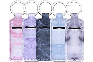 5 Piece Versatile Lip Balm Holder Keychain