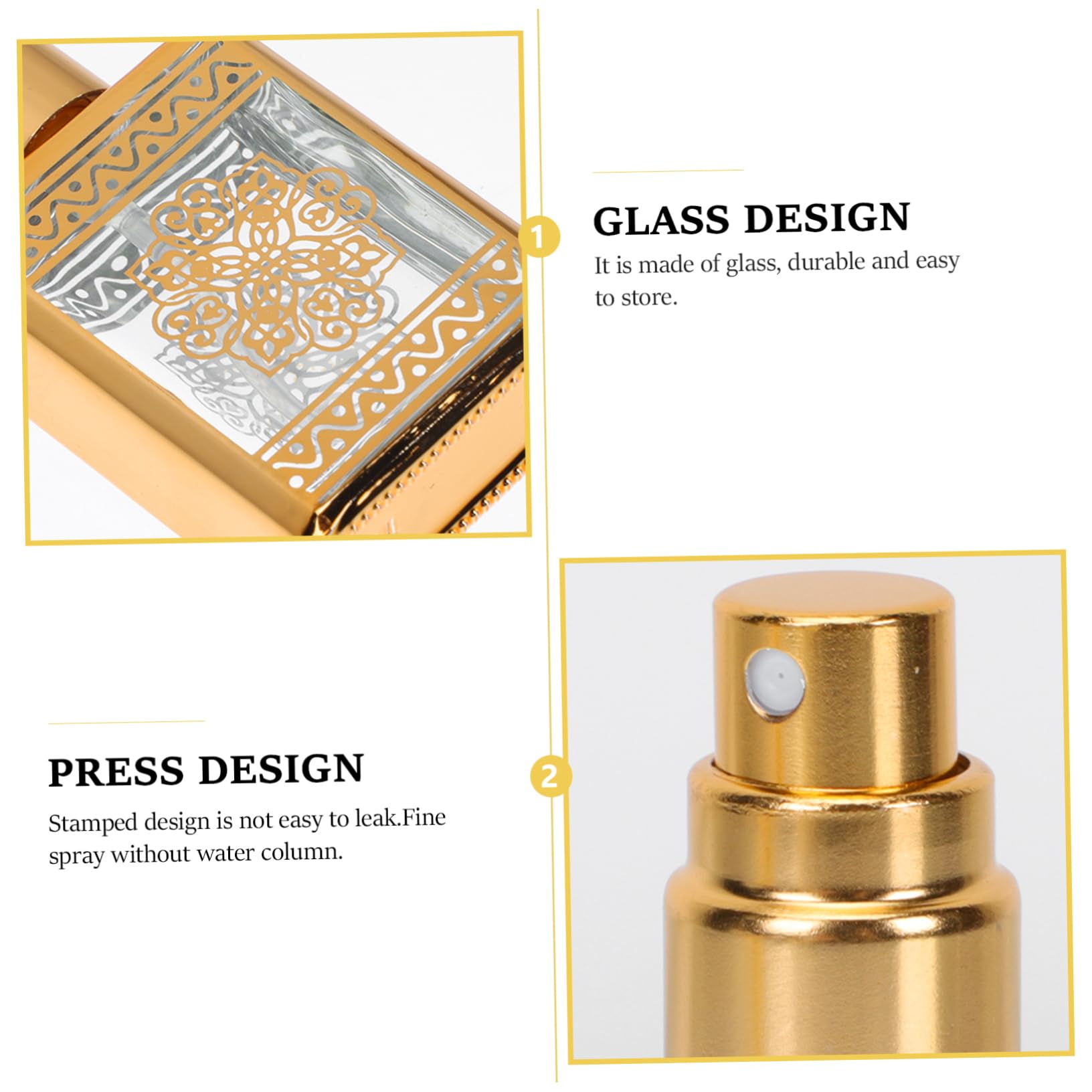 FRCOLOR 8pezzi Bottiglie Spray Ricaricabili Per Profumo Design Elegante e Pratico Per Viaggio Per Oli e Cosmetici