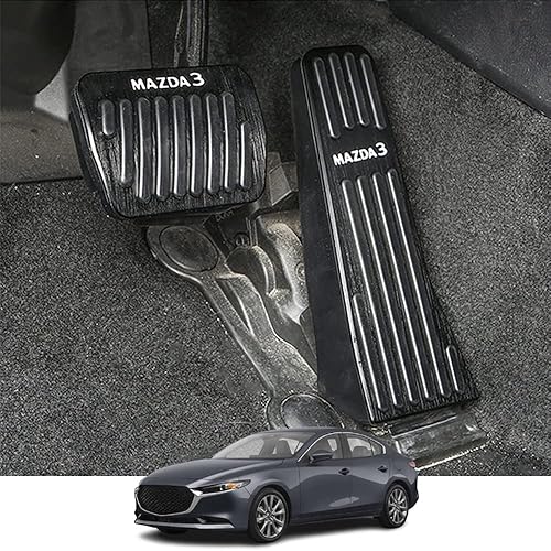 Kakash Accesorios interiores personalizados para Mazda 3 2019 2020 2021 2022, aleación de aluminio, fundas de pedal de acelerador de gas,