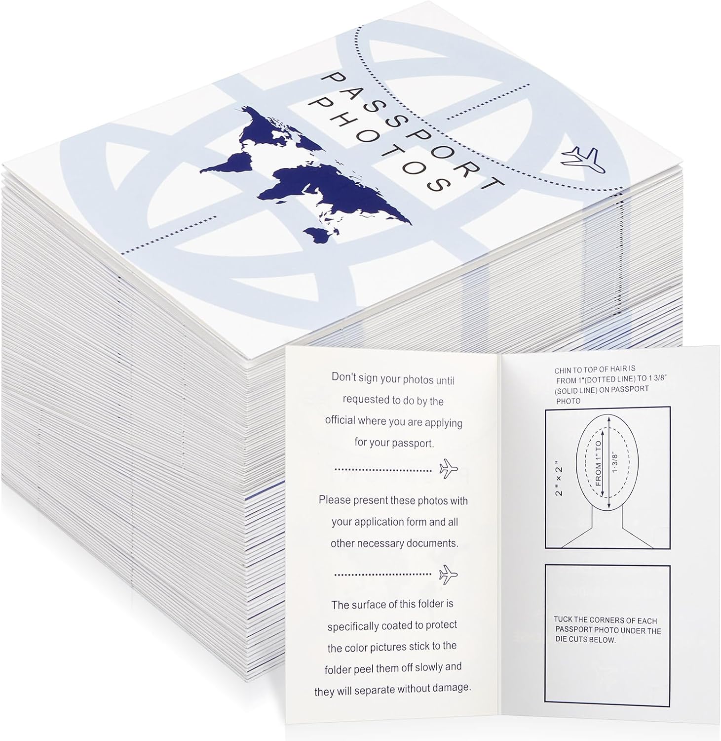 200 Pcs Thick Passport Photo Holder 5.31 x 3.54 Inches Passport Photo Folders with Compartment to Place Visa Safely for Office, Customers Deliver Pictures 200 Pcs Thick Passport Photo Holder 5.31 x 3.54 Inches Passport Photo Folders with Compartment to Place Visa Safely for Office, Customers Deliver Pictures