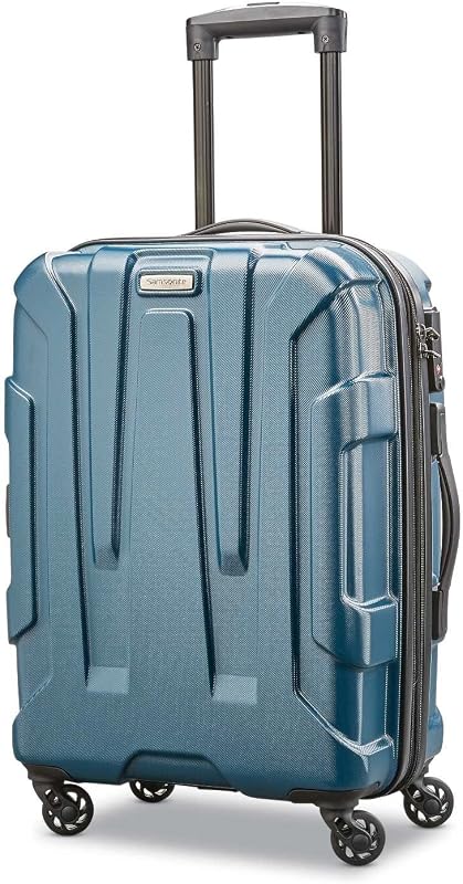 Equipaje extensible Samsonite Centric Hardside con ruedas giratorias, color verde azulado, equipaje de mano de 20 pulgadas
