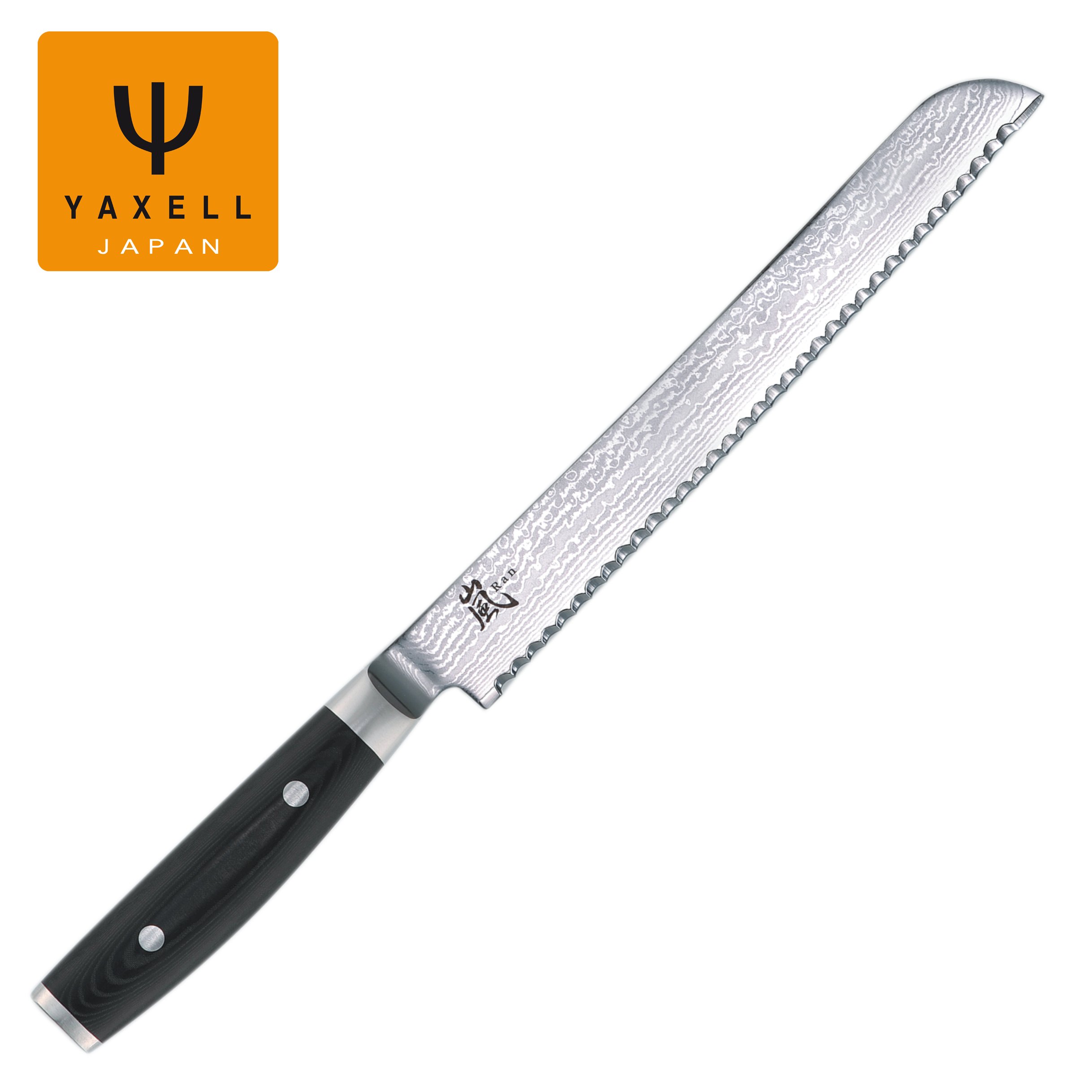 Yaxell RAN 69 - Cuchillo de pan (23 cm, incluye funda protectora de la hoja)