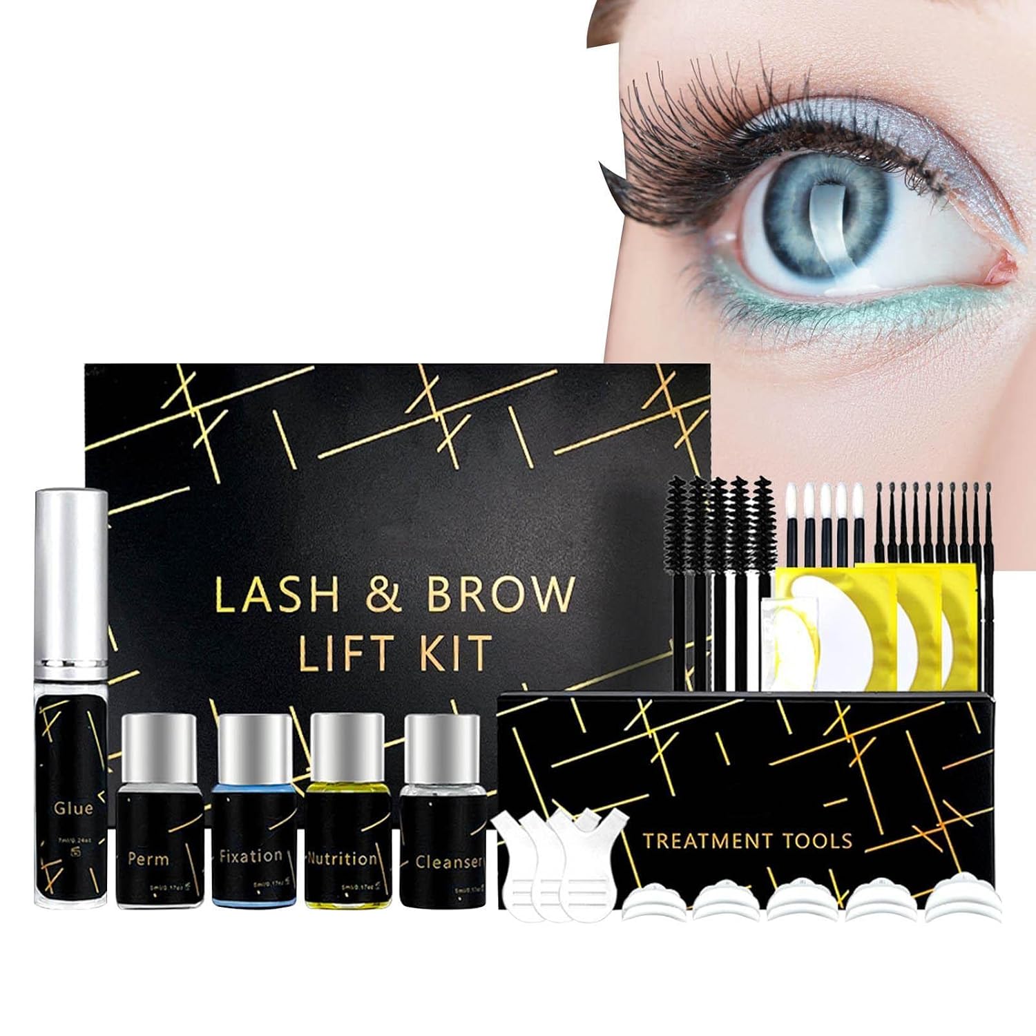 5 Pcs Eyelash Lift Kit - Eyebrow Perming Lifting Set | Professional Eyelash Curling Lash Extension Kit, Lash Lifting Tools...