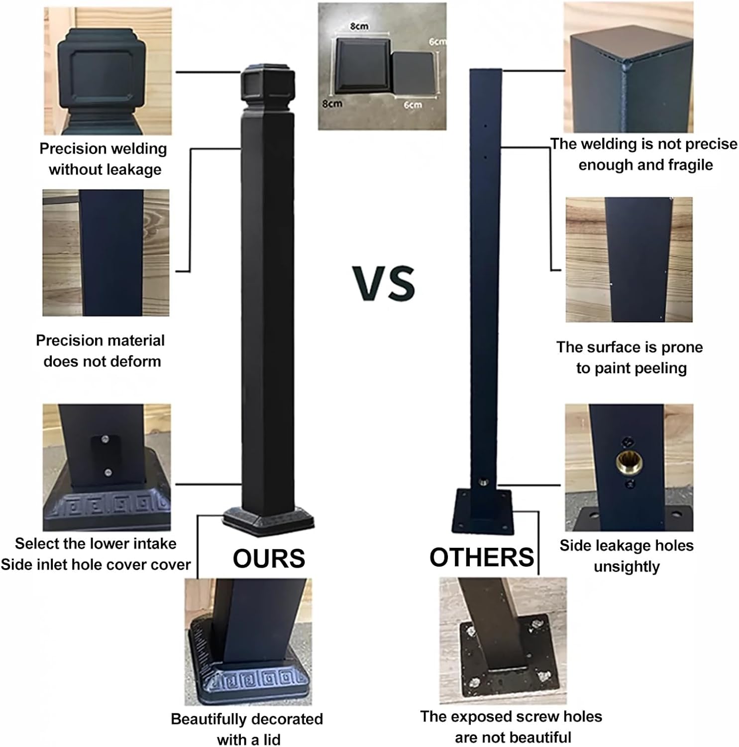 Outdoor Faucet Column with 100cm Spray Gun & Hose Hook - Frost Free Garden Hose Bib, 60cm Vertical Spigot Hydrant for Efficient Watering & Outdoor Use