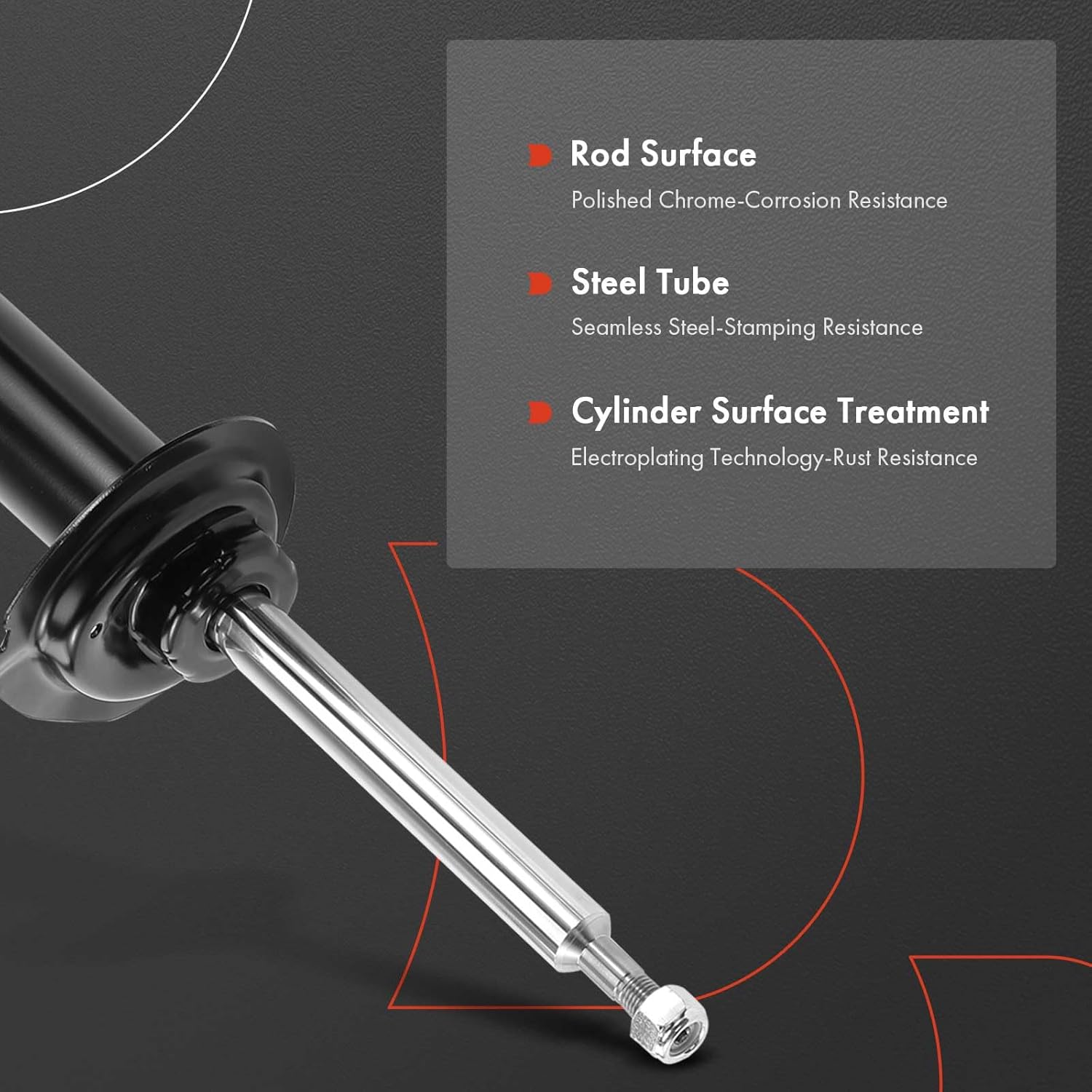 A-Premium Front Pair (2) Shock Absorber Strut Compatible with BMW 525i 530i 2004-2007 528i 535i 2008-2010 545i 2004-2005 550i 2006-2010