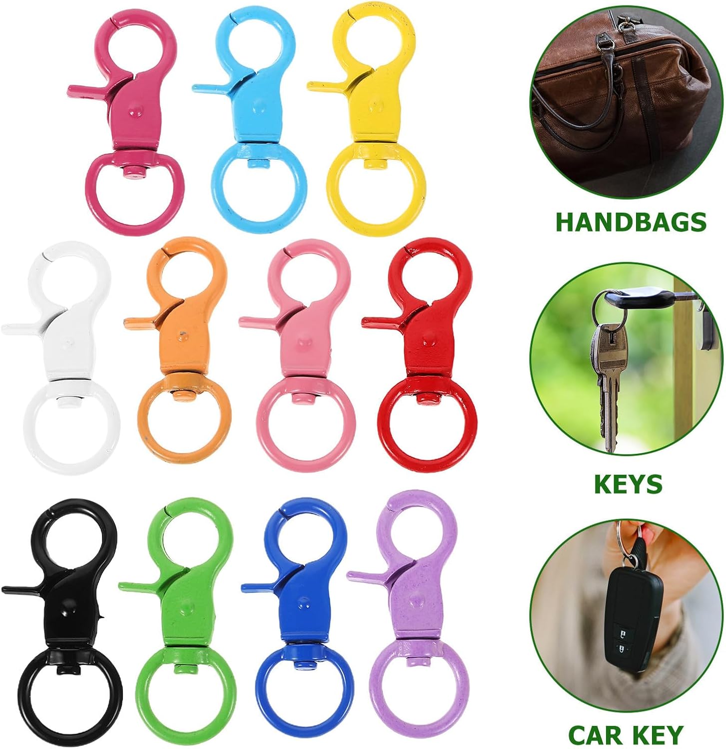 22pcs Zinc Alloy Trigger Snap Hook with Lobster Clasp Design for Bags and Hooks, Easy Attachment and Removal, Universal Compatibility for Scenarios