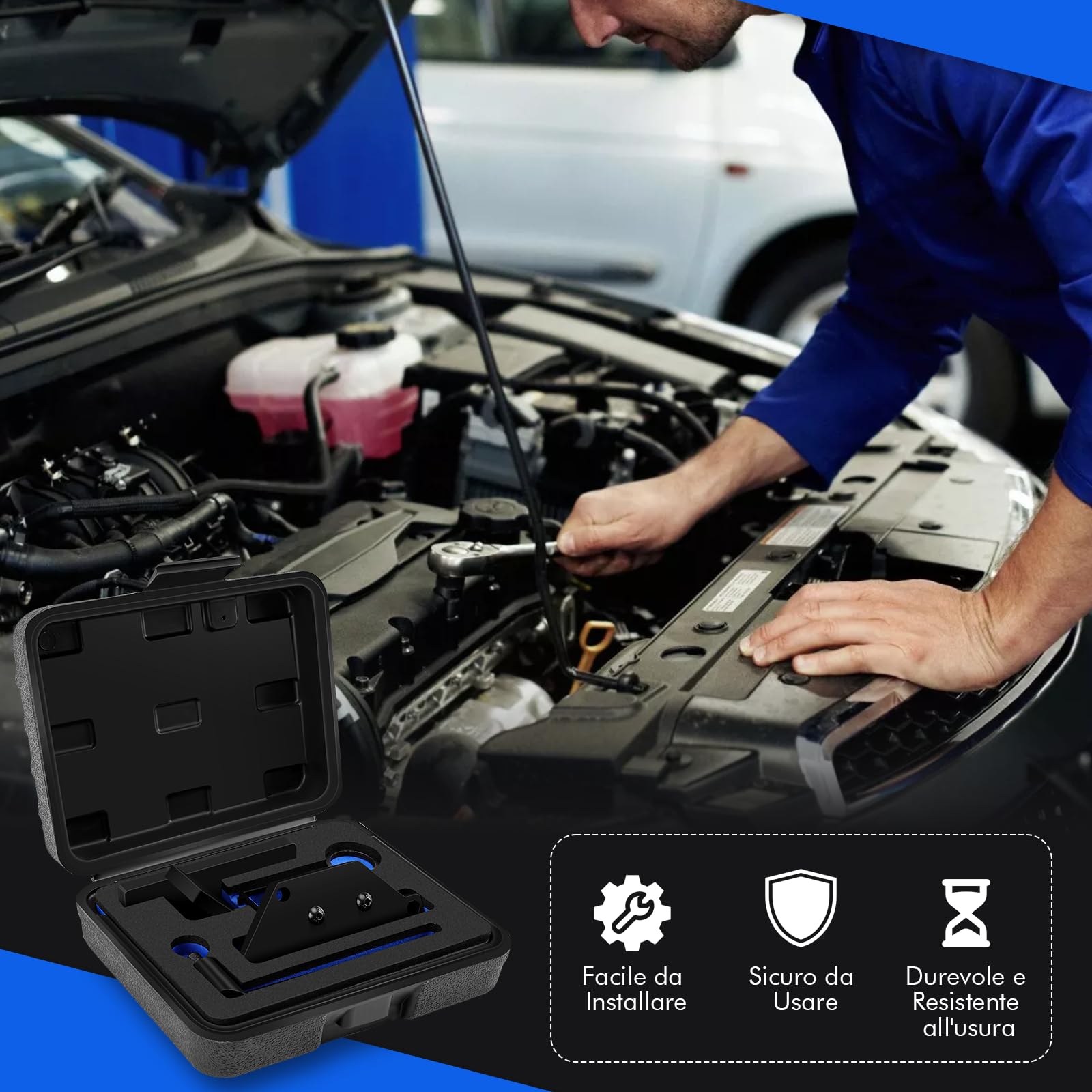 Autocraft Coffret d'Outils Calage de Distribution Compatible pour Berlingo C1 C3 C4 C-Elysée DS3 DS4 DS7 108 208 2008 301 308 3008 508 5008 Partner Rifter Aygo Corsa 1.2 VTI Puretech