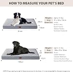 BFPETHOME Orthopedic Dog Beds for Large Dogs, Extra Large Waterproof Dog Bed with Removable Washable Cover, Egg Crate Foam Pet Bed, XL Dog Crate Bed