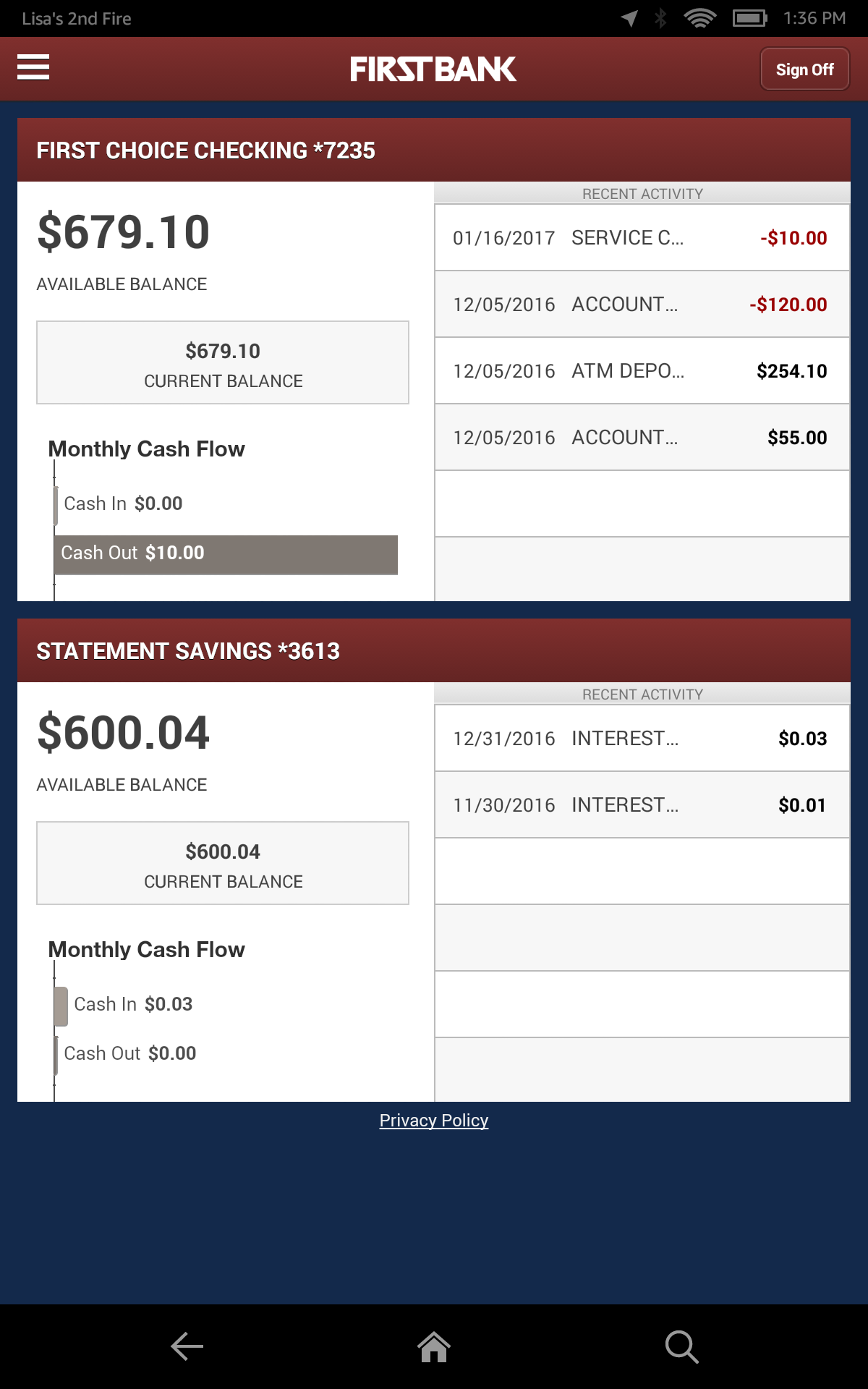 First Bank On The Go - App on Amazon Appstore