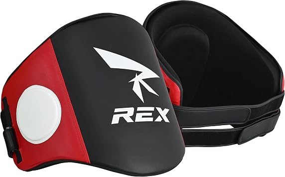 Rex Belly Guard Boxing Rib Protector, MMA Body Shield for Muay Thai & Kickboxing Training with Shock Absorbing Padding, Adjustable Straps for Martial Arts and Combat Sports