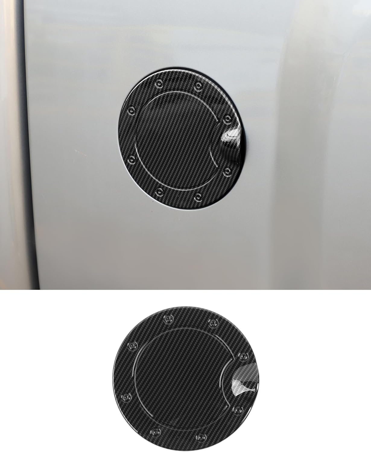 Chrome Fuel Filler Gas Door Cover Fit for 2007-2013 Chevy Silverado/GMC Sierra