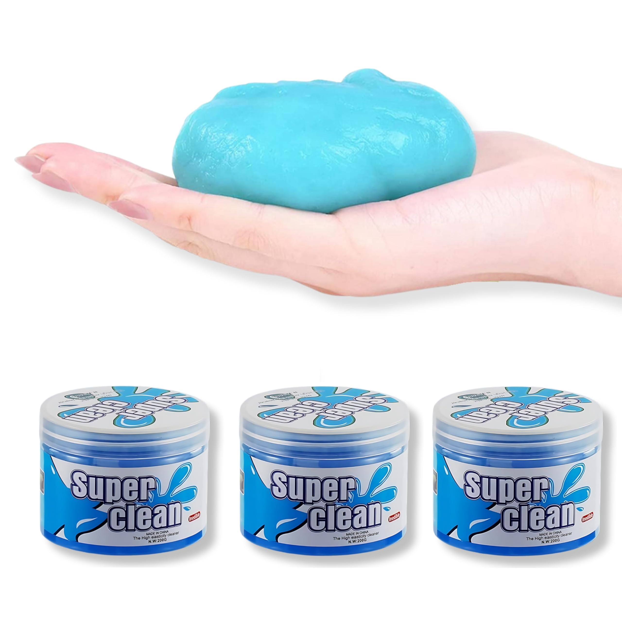 ArtoMultipurpose Re-Usable Slime Gel Putty for dirt, dust cleaning for home windows, gaps, car interior, pc,laptop,keyboards,mobile phones, earphones and gadgets (Multicolor) (Pack of 3)