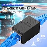 Paquet de 3 RJ45 Coupleur Ethernet RJ45 Connecteur de câble Ethernet en ligne femelle à femelle Extendeur 10Gbps Coupleur pour Cat7 Cat6 Cat5e Cat5 Connecteur