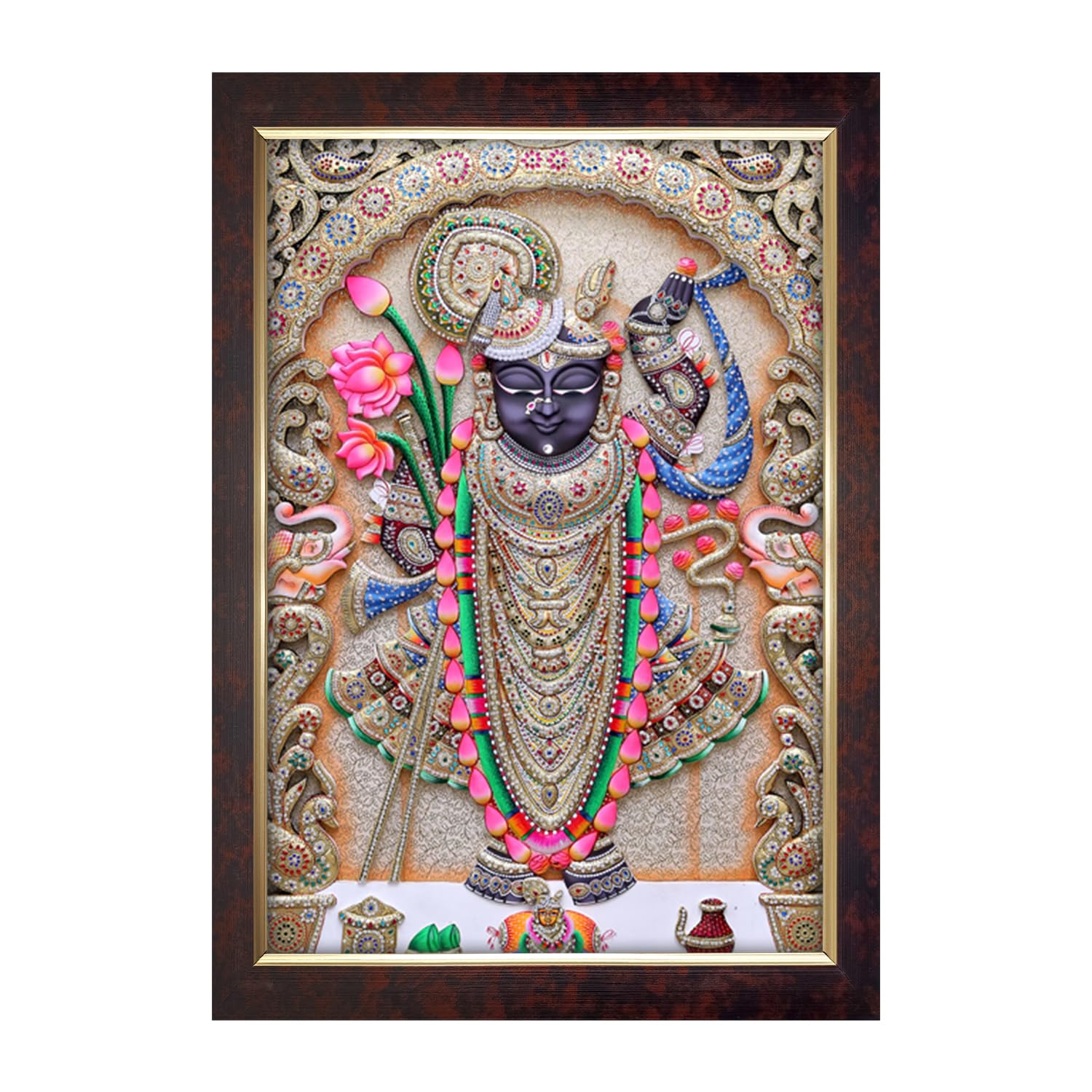 Rajasthani Village Photo Frame - Gold & Sparkle -31