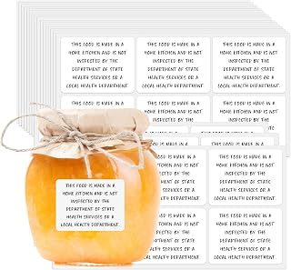 240 Pack Cottage Food Law Labels Stickers,Cottage Bakery Labels for Home Bakers,Made in a Home Kitchen Label Disclaimer Decal(1.5"x2")