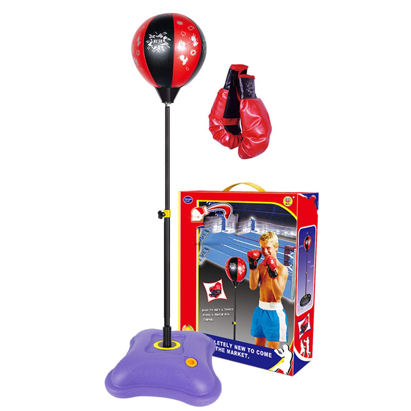 Sac de boxe autoportant TIM-LI réglable pour soulager le stress et retrouver la forme physique