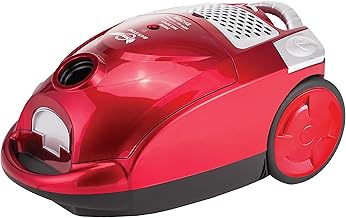 مكنسة كهربائية من بلاك ستون، 2400 وات، مع كيس بسعة 3.5 لتر وصندوق غبار بلون احمر وفضي، BV-2400