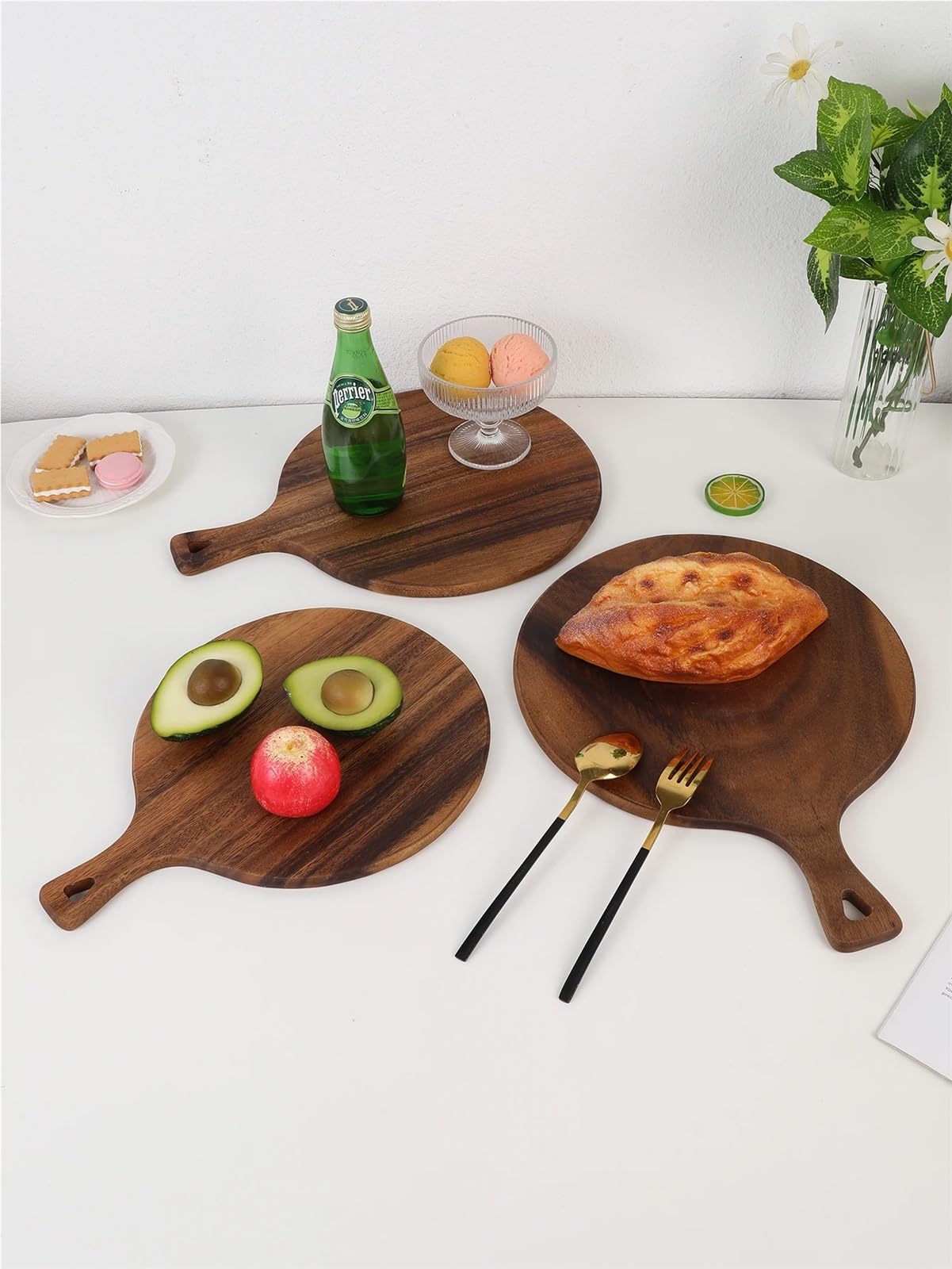KäSeplatte 1 PC-Holzschneidebrett for die Zubereitung und for Servieren von Mahlzeiten in der Küche. Holz for Servieren von Pizza, Käse, Wurstwaren und Schneidebrett FüR Gekochte Speisen(S)